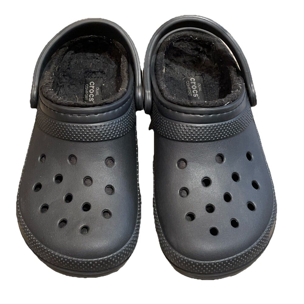CROCS Black Classic Lined Clog Shoes Unisex Size M6 W7 203591